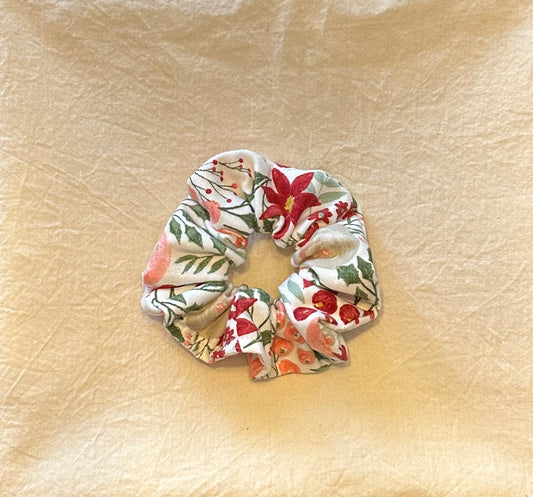 Winter Floral Scrunchie