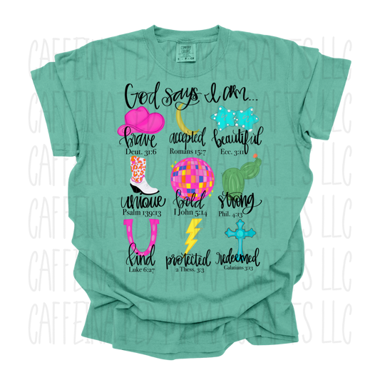 God Says I Am… Western Shirt