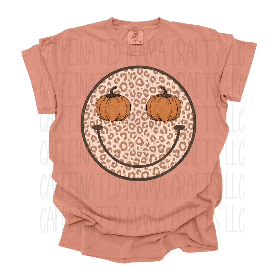 Leopard Pumpkin Smiley Shirt