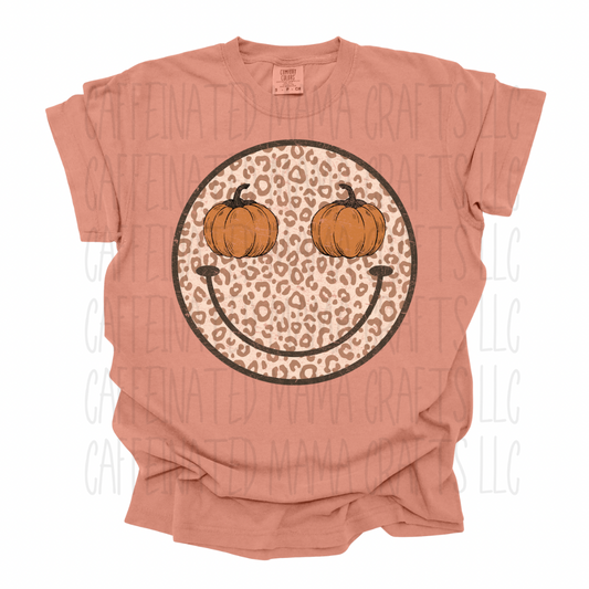 Leopard Pumpkin Smiley Shirt