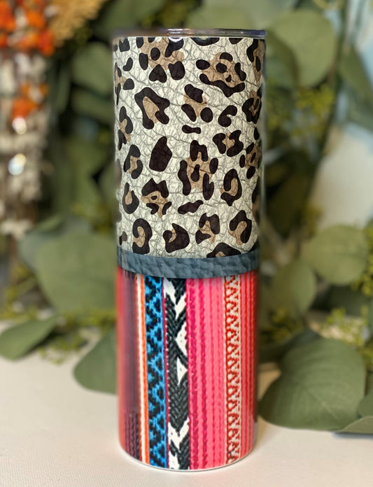 Leopard Serape Tumbler