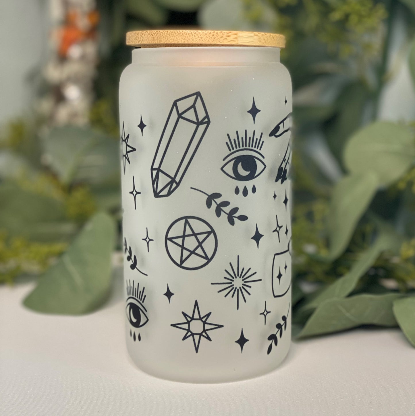 Witchy Vibes Glass Can Cup