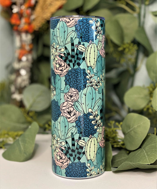 Cactus Flower Tumbler