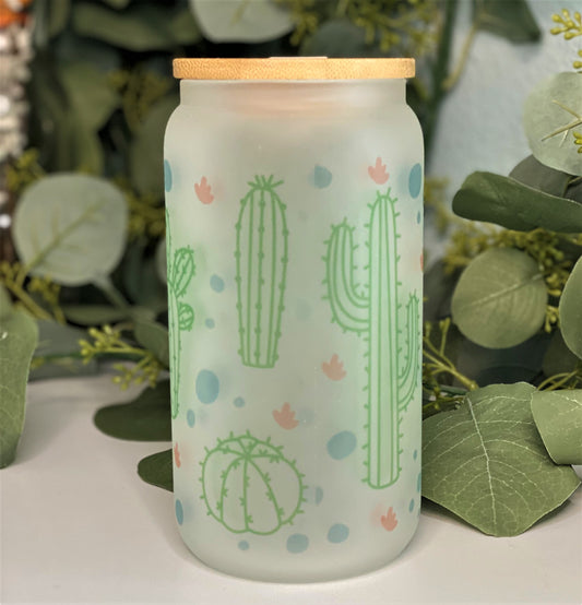 Cactus Glass Can Cup