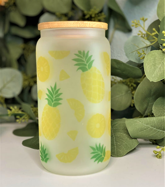 Pineapple Glass Can Cup