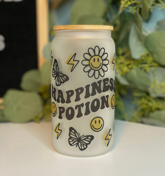 Happiness Potion Glass Can Cup